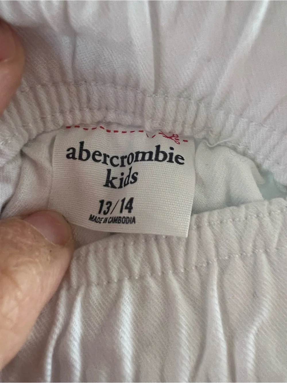 abercrombie kids teen White Pleated Skater Skirt w/ built in shorts Sz 13/14